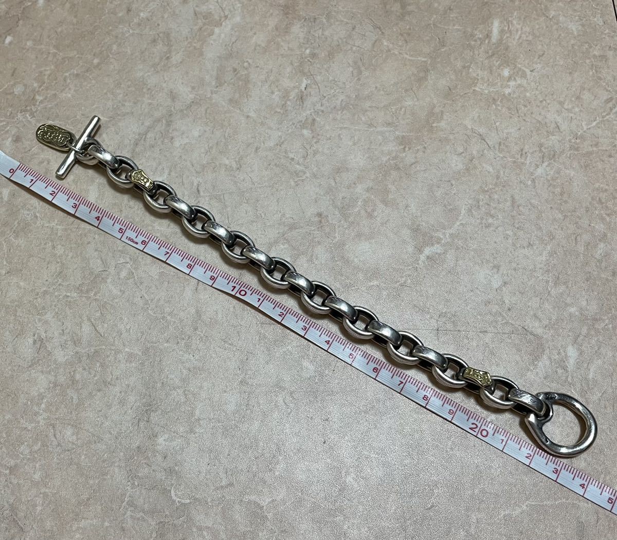 ビルウォールレザー ブレスレット18K シルバー925 BWL K18 検 クロム