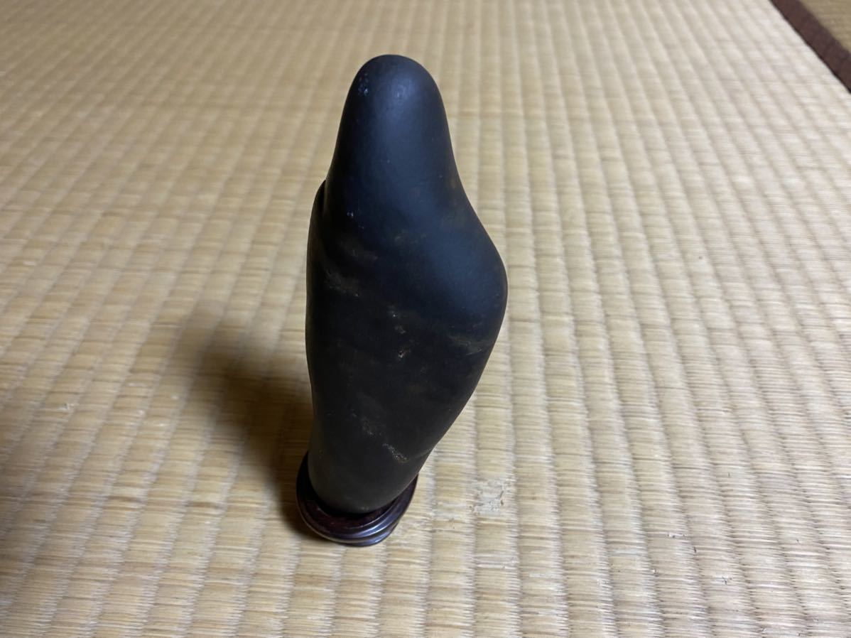 四万十川石 真黒石 姿石 水石 盆石 観音(盆栽)｜売買された