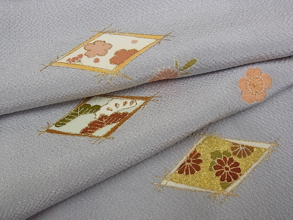 人気定番，限定セール 着物屋こころ 上質な小紋 刺繍 松竹梅 舞花文 金彩 鬼しぼ縮緬 ゑり善扱い 正絹 逸品 ck2841(仕立て上がり)｜売買されたオークション情報、yahooの商品情報をアーカイブ公開 - オークファン 仕立て上がり