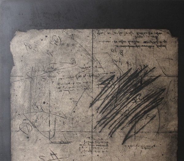 D96 北川健次 「Diary Ⅱ」 銅版画 8/20 鉛筆サイン 額装付(銅版画