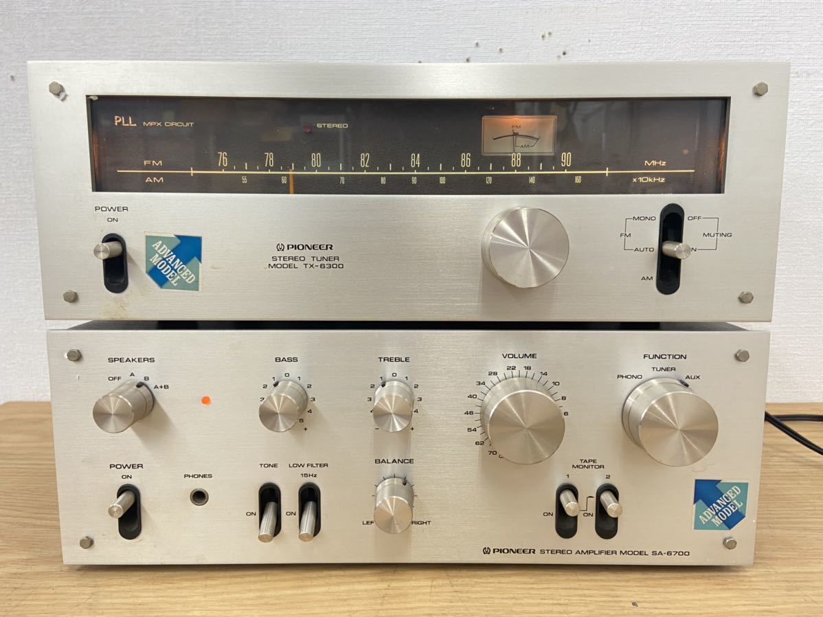 数量限定，品質保証 523m3 Pioneer パイオニア ステレオチューナー/TX-6300 ステレオアンプ/SA-6700 通電OK 現状品(パイオニア)｜売買されたオークション情報、yahooの商品情報をアーカイブ公開 - オークファン パイオニア