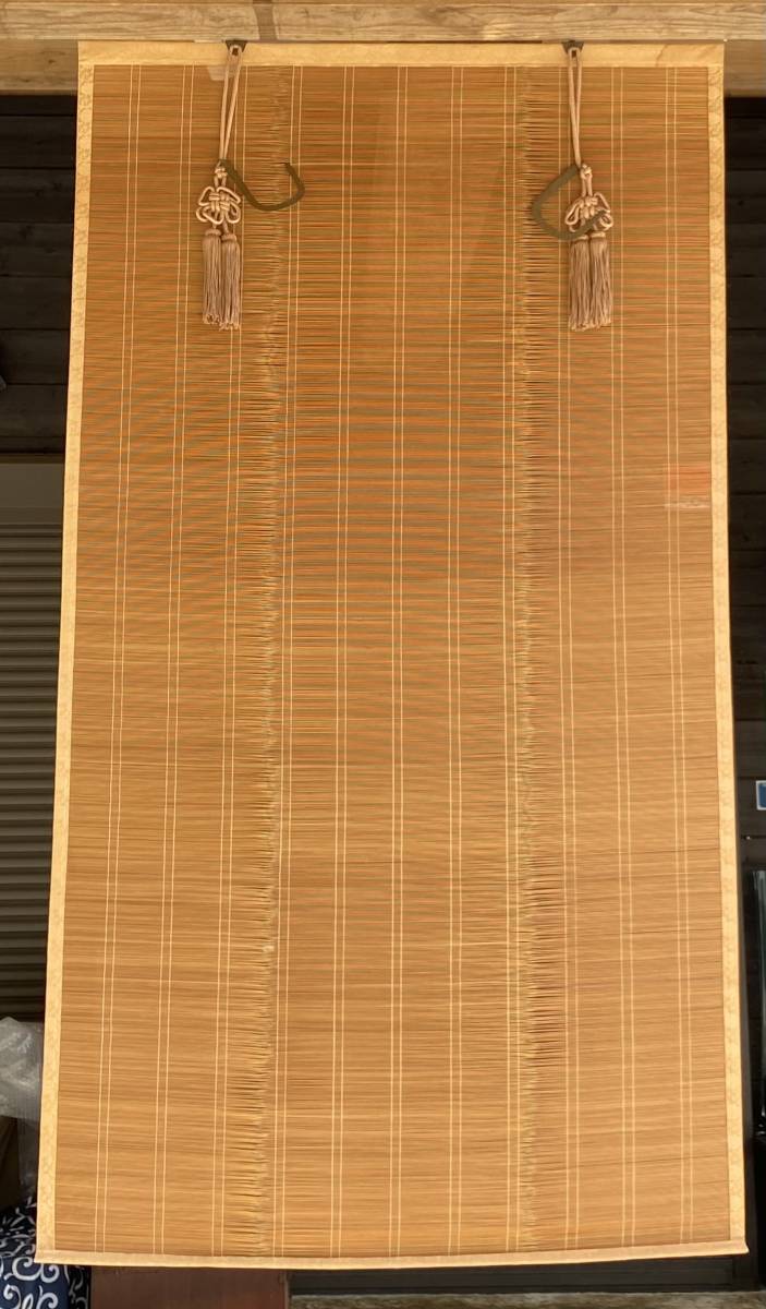 茶道具『時代御簾牡丹唐草金襴 一枚』みす 打掛すだれ 間仕切 日除け 茶事 七事式 茶道教室 茶会席料理 懐石 表千家 裏千家 千家十職 茶会