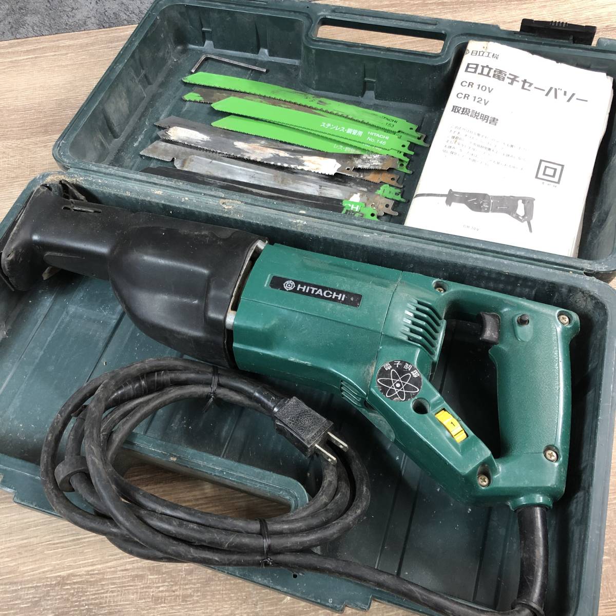動作OK】HITACHI 日立工機 115mm 電子セーバソー CR12V 工具 電動工具