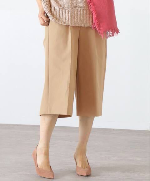 VERMEIL par iena☆今季コットンWクロスギャバキュロットベージュ新品タグ付き