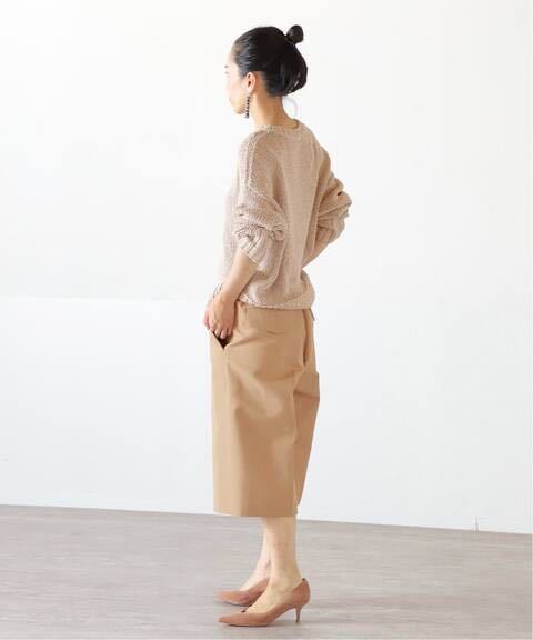 VERMEIL par iena☆今季コットンWクロスギャバキュロットベージュ新品タグ付き