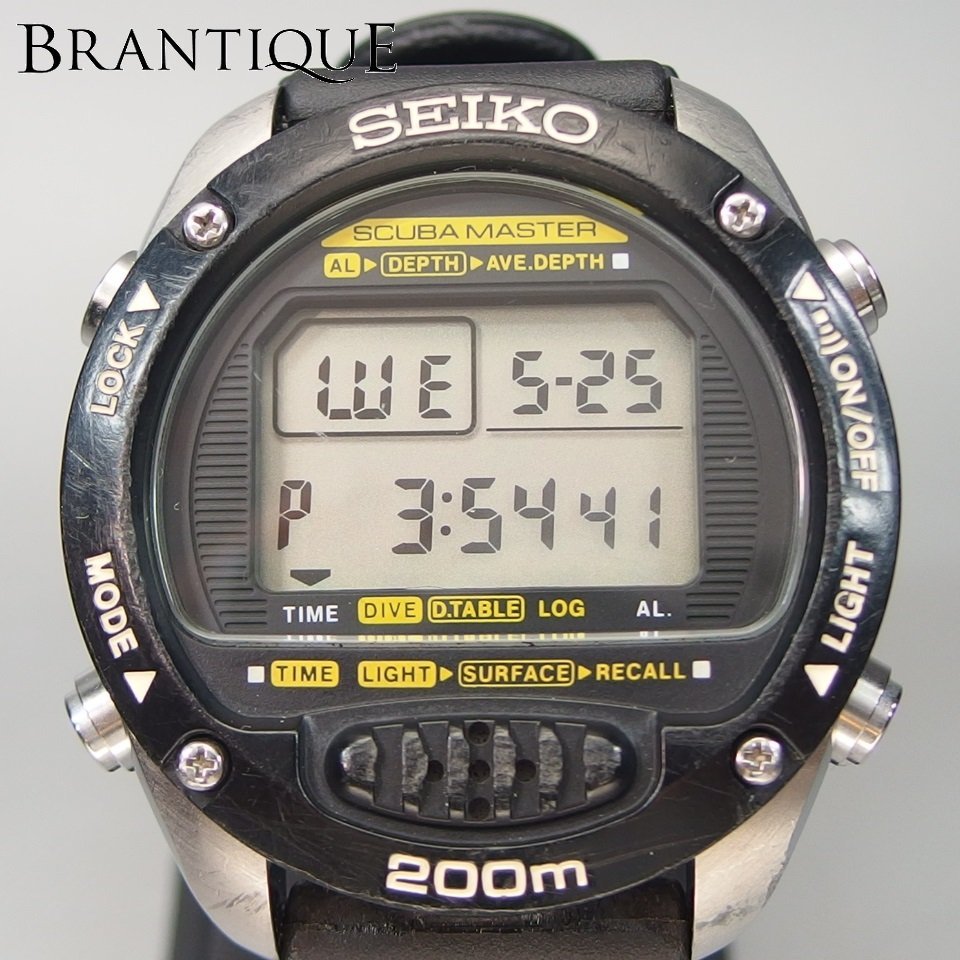 電池・ベルトバックル交換済み】SEIKO M705-5A00 スキューバーマスター 