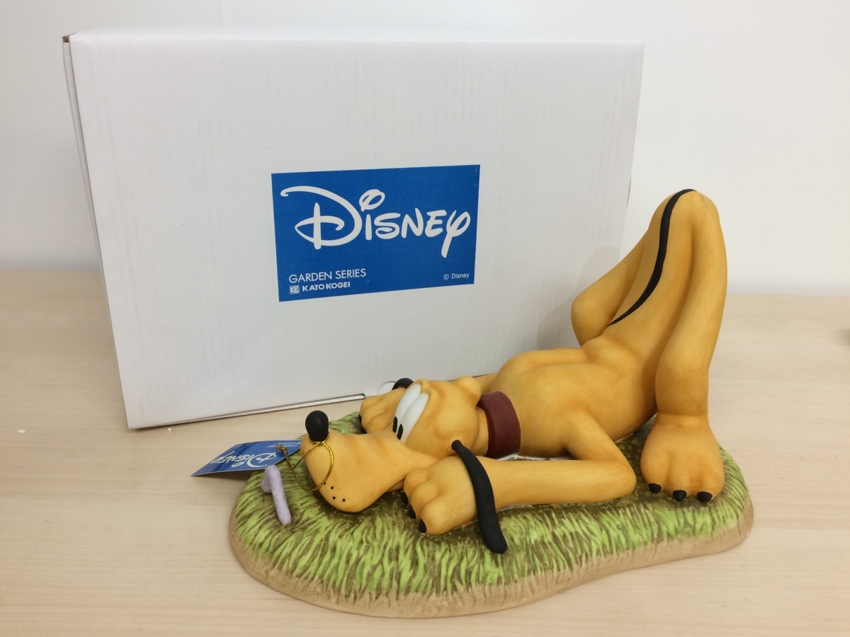 ディズニー 加藤工芸 プルート ガーデンスタチュー ビッグサイズ 置き物