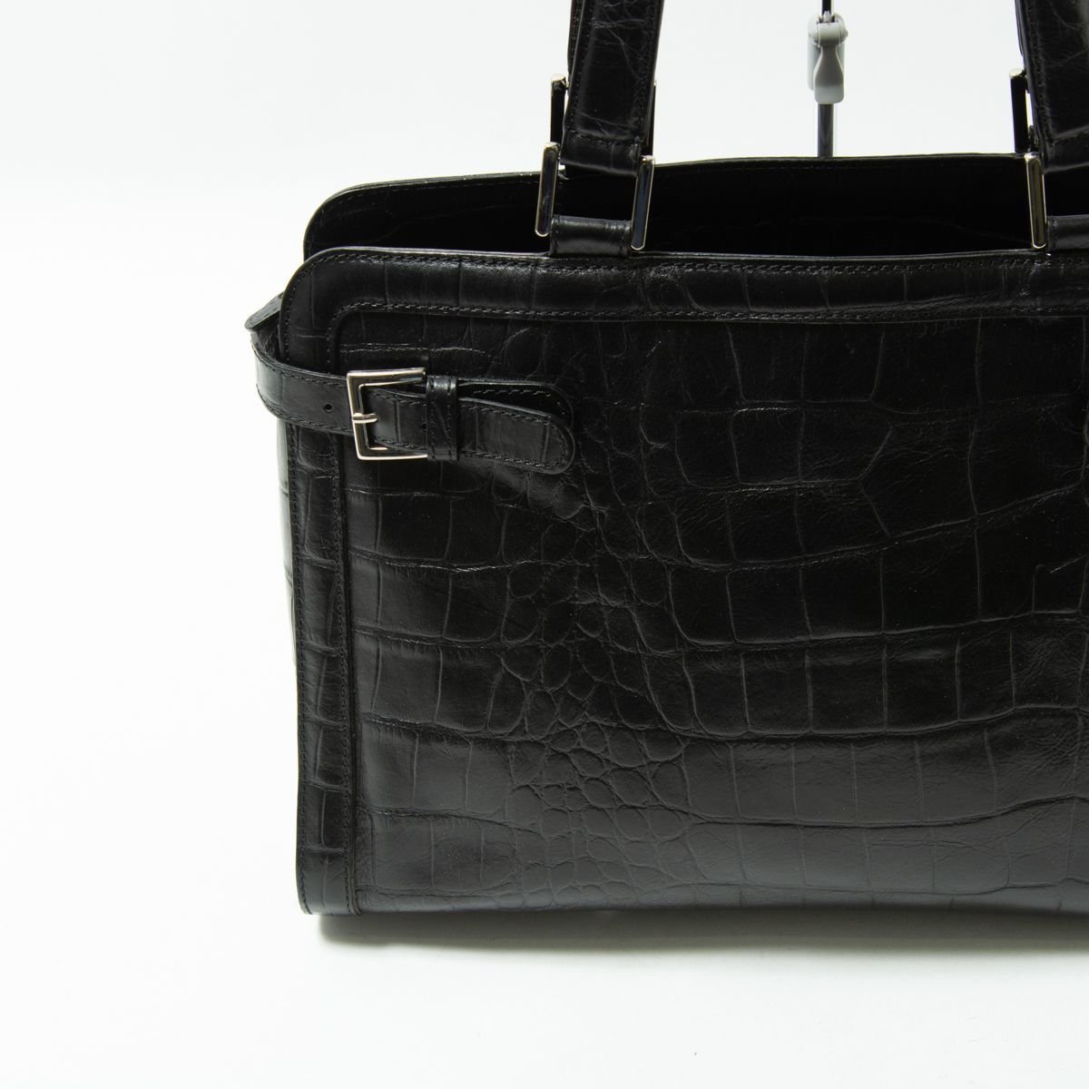 Les sacs Adam ルサックアダム 型押しレザーショルダーバッグ ビジネス 
