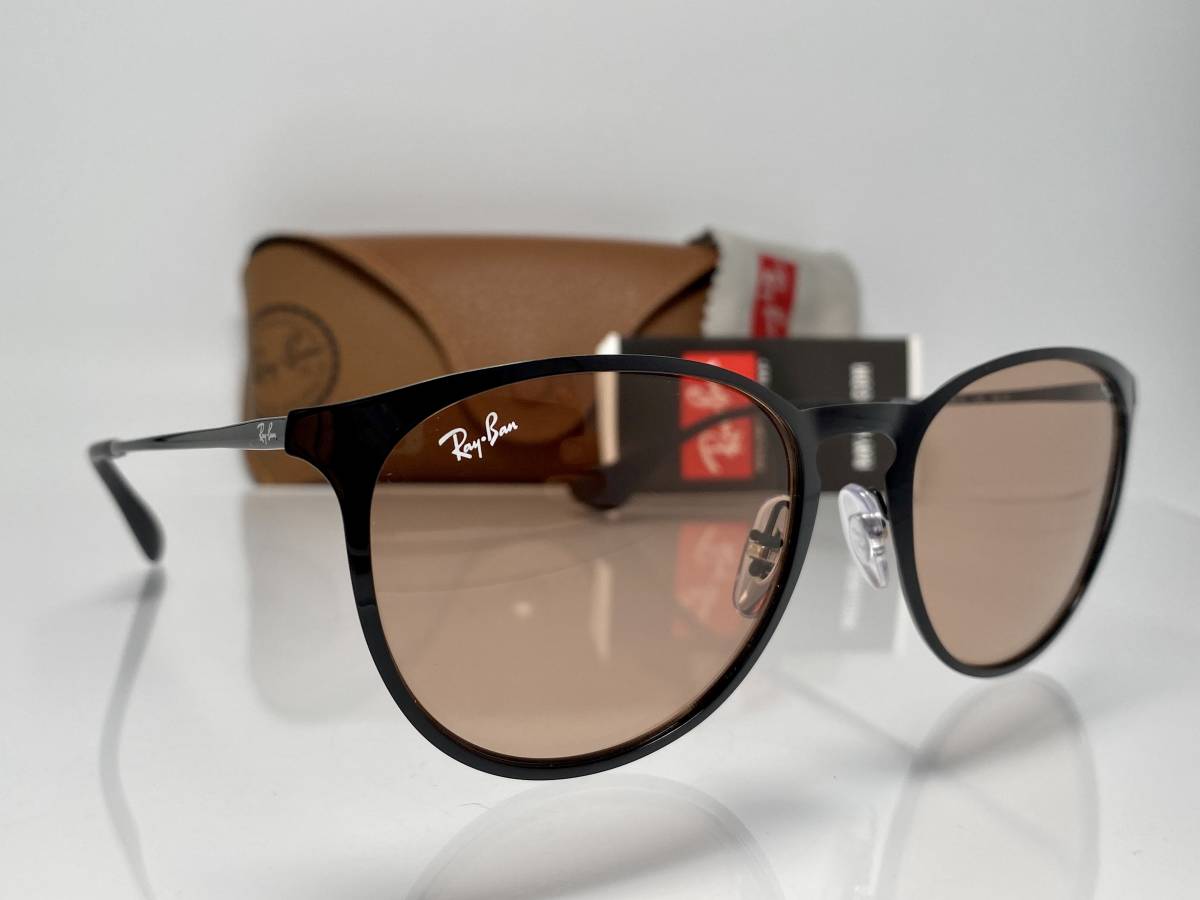 調光レンズ☆RAY-BANレイバン ERIKA METALエリカ RB3539 002/Q4 黒 