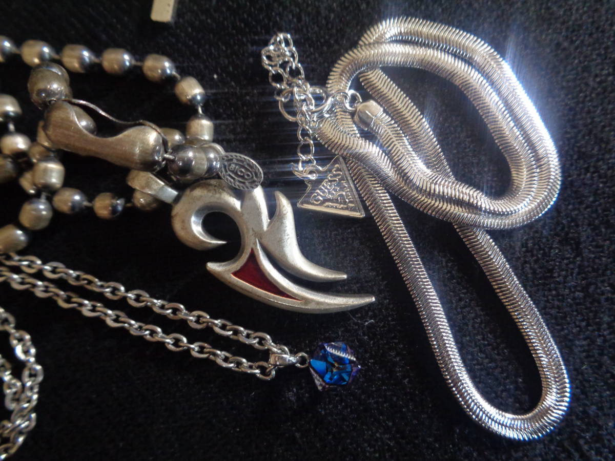 100円 大量 Bico Guess Bless含む メンズアクセサリー ネックレス ブレスレット ウォレットチェーン 点セット M 52 ネックレス 売買されたオークション情報 Yahooの商品情報をアーカイブ公開 オークファン Aucfan Com