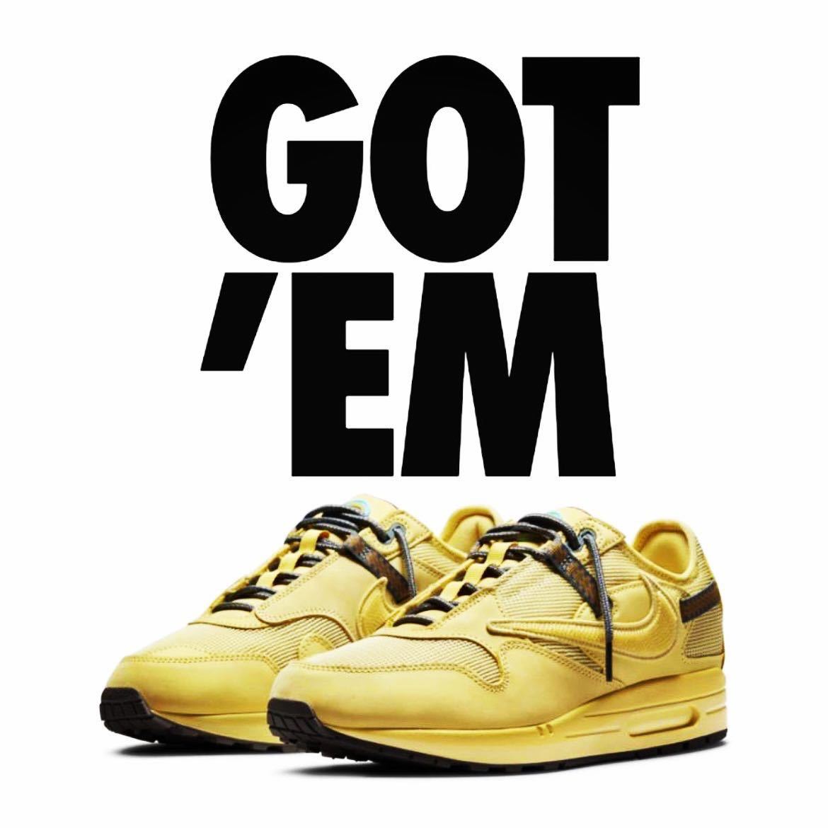 新品未使用】26.5cm NIKE × TRAVIS SCOTT AIR MAX1 CACTUS JACK GOLD  