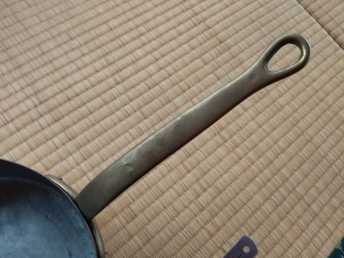 純銅 銅鍋 片手鍋 大きめソースパンフライパンミルクパン アンティーク 