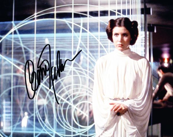 キャリー・フィッシャ スター・ウォーズ 直筆サイン写真 ◇3013 スター