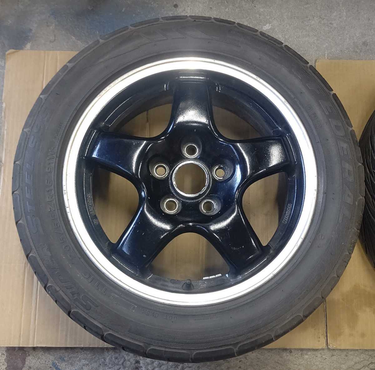 日産スカイラインR32純正 アルミホイール2本16インチ6.5J+40