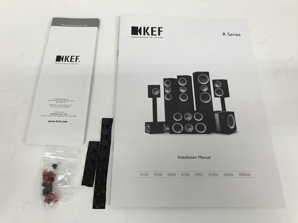 KEF R200c センタースピーカー ピアノブラック 音響 オーディオ 中古S6469426