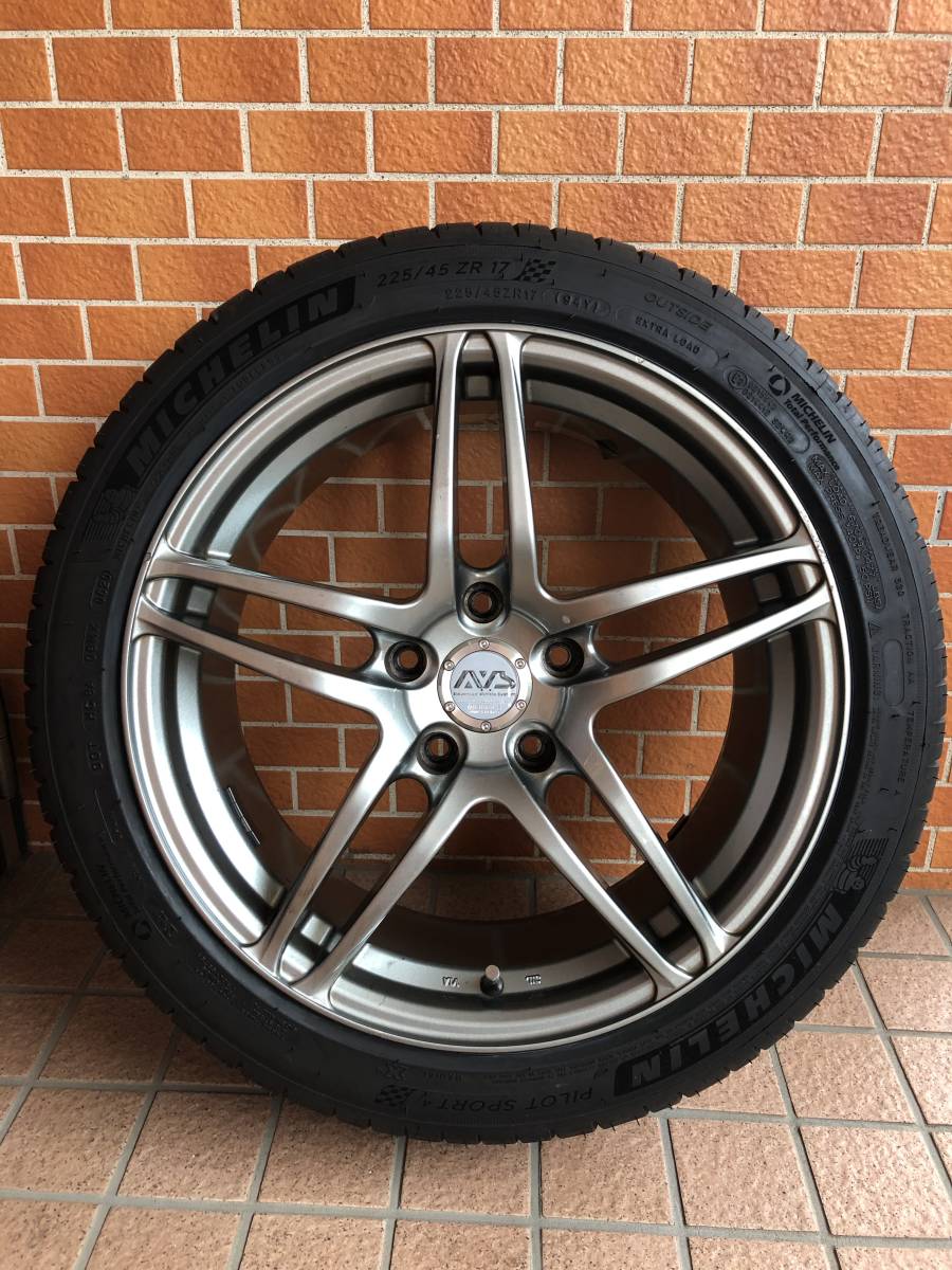 ☆YOKOHAMA AVS Model5☆17インチ 5穴 pcd 114.3 (8J+38/9J+45