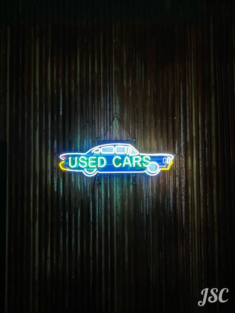 シボレー ローライダー アメ車 OK 看板 ネオン インパラ USED CARS