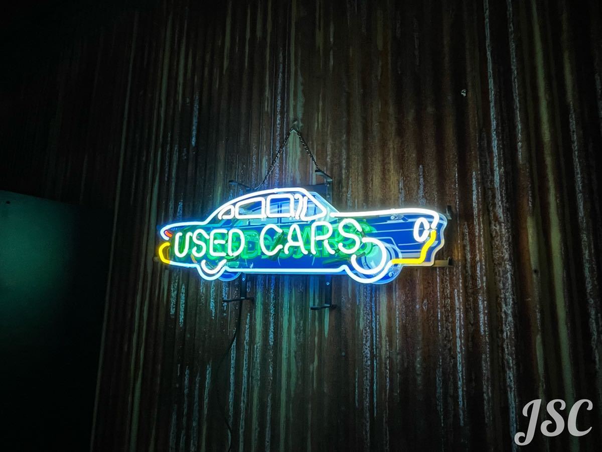 シボレー ローライダー アメ車 OK 看板 ネオン インパラ USED CARS