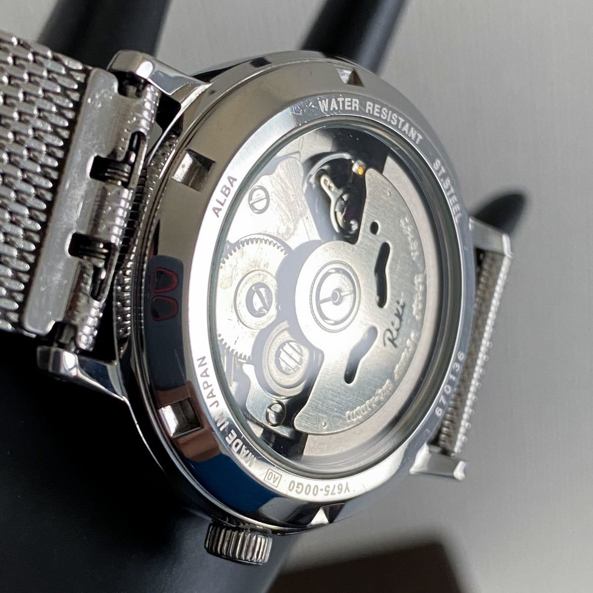 SEIKO 渡辺力 自動巻 腕時計 RIKI COLLECTION Y675-00G0 ALBA メンズ