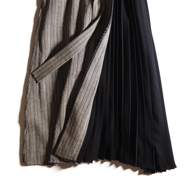 B4295H ▽ADORE アドーア▽ サーブルヘリンボーン プリーツ切り替え  