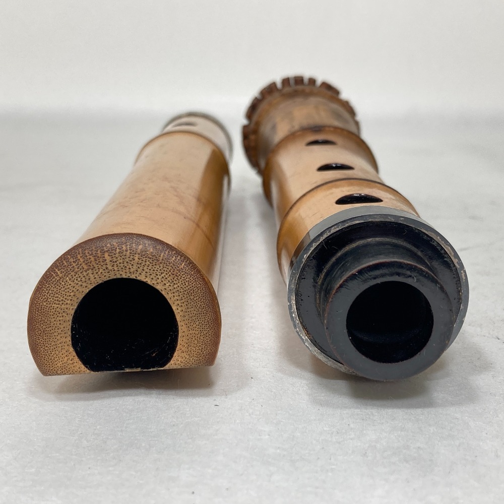 尺八　一尺八寸　在銘　富山　5孔・2分割　和楽器　木管楽器　縦笛　雅楽器 ○尺八 精翠 篁山調 和楽器 木管楽器 縦笛 日本伝統工芸品 /管理：7417B11