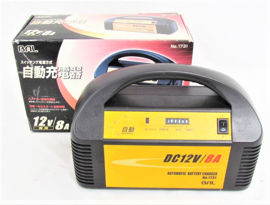 品質保証，大人気 自動バッテリー充電器 １２Ⅴ専用 ＢＡＬ バル №1731 スイッチング電源方式 取説有 外箱有 通電確認済 321 KM2-A(充電器)｜売買されたオークション情報、yahooの商品情報をアーカイブ公開 - オ 充電器
