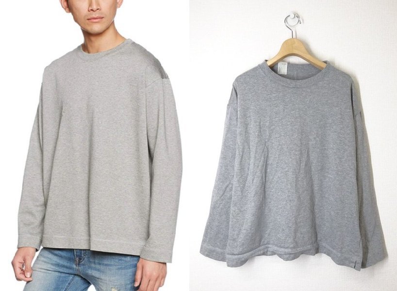 N.HOOLYWOOD ミスターハリウッド 20 RCH CREW NECK LONG SLEEVE 長袖Tシャツ 38 グレー ロンT ミス ...