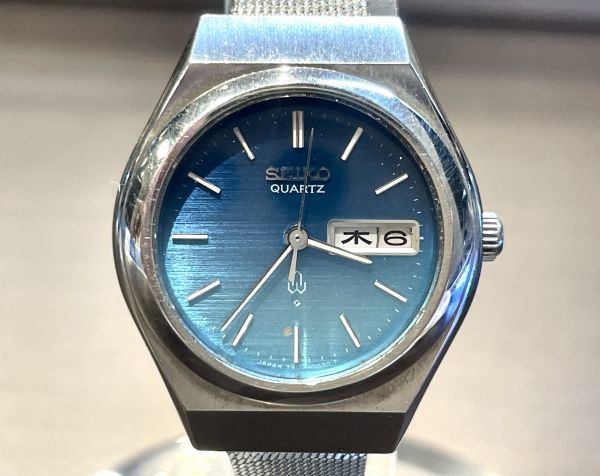 1円~ SEIKO セイコー7903-0110 ブルー 文字盤 クォーツ レディース