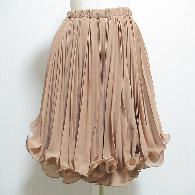 #anc ソブダブルスタンダード Sov. DOUBLE STANDARD スカート ベージュ フレア プリーツ レディース 730230(女性用)｜売買されたオークション情報、yahooの商品情報をアーカイブ公開 - オークファン 女性用