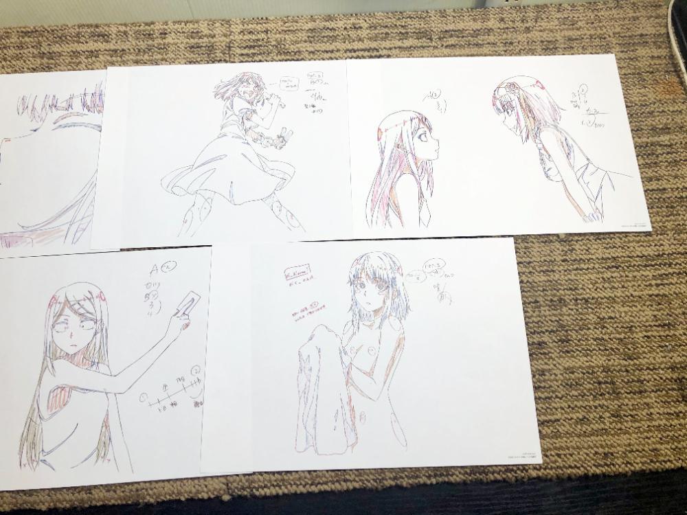 □☆極上超美品 中古☆だがしかし☆ほたるとさやの選りすぐり複製原画5 