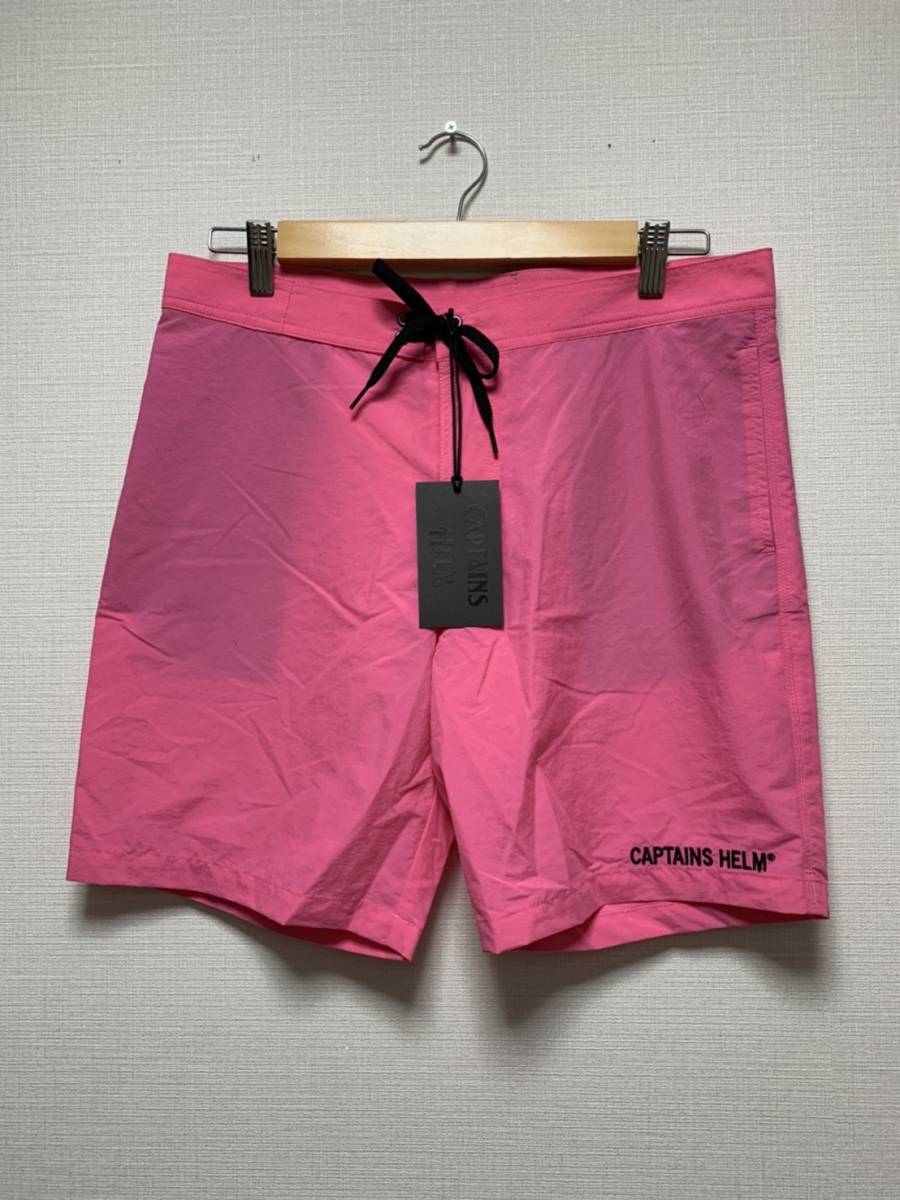 【驚きの破格値，SALE】 CAPTAINS HELM 20SS SOLID BOARD SHORTS ソリッドボードショーツ イージーパンツ M ピンク キャプテンズヘルム(Mサイズ)｜売買されたオークション情報、yahooの商品情報をアーカイブ公開 - オークファン Mサイズ