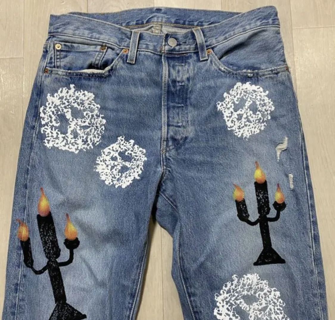 virgil abloh x denim tears x candle 蝋燭デニムパンツ サイズ32x32 