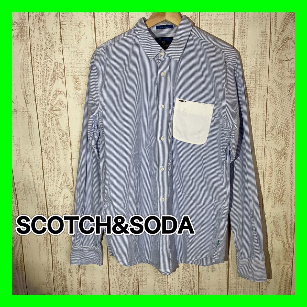 【人気セール，限定セール】 SCOTCH&SODA スコッチアンドソーダ ストライプシャツ(Lサイズ)｜売買されたオークション情報、yahooの商品情報をアーカイブ公開 - オークファン 長袖シャツ一般