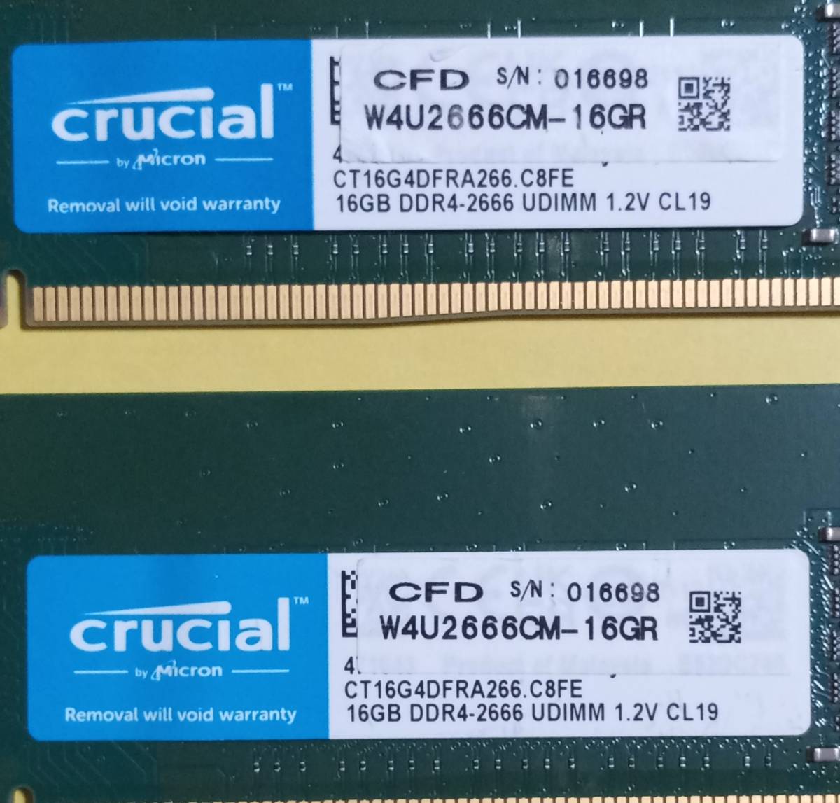 DDR4 32GBセット CFD DDR4-2666 16GB 2本 動作確認済｜Yahoo