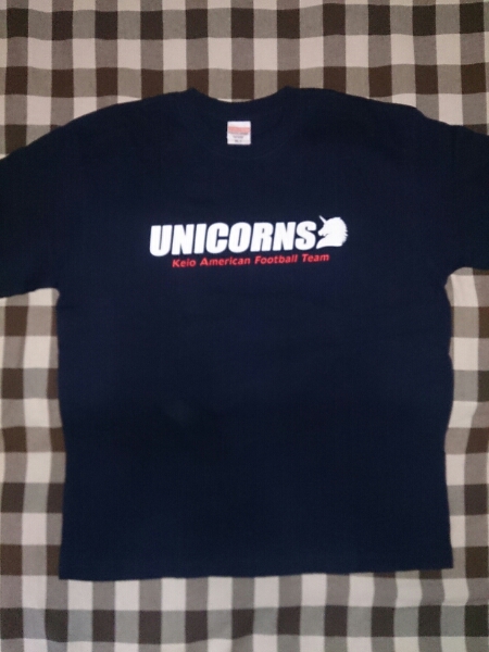 慶應義塾大学アメフト部ユニコーンズTシャツ