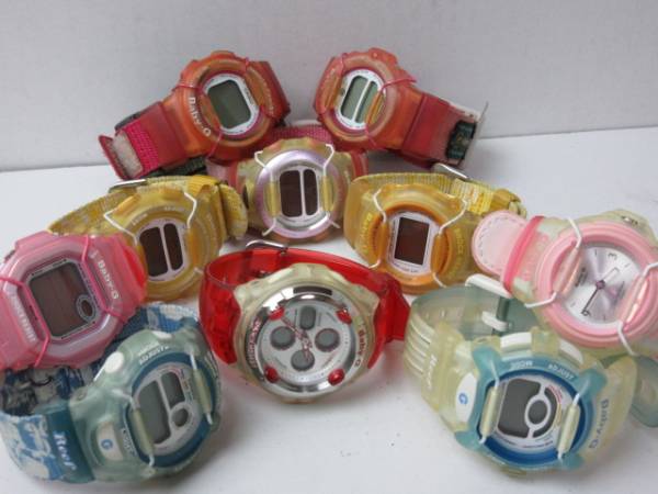 1円～中古　カシオBaby-G　クォーツ電池切れ10本（に27）