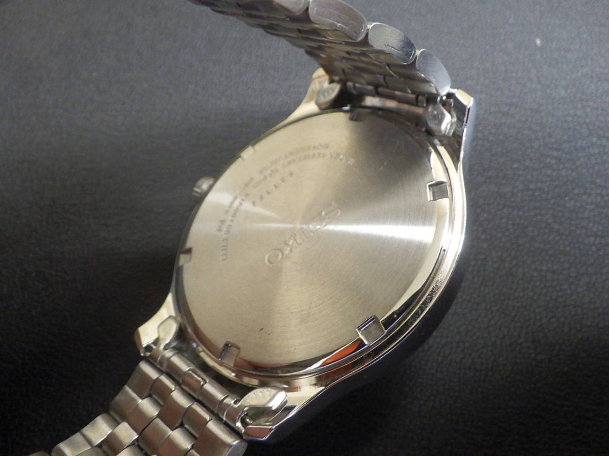 SEIKO クォーツ腕時計 アナログ ステンレス 6N42-00F0 ブルー文字盤 