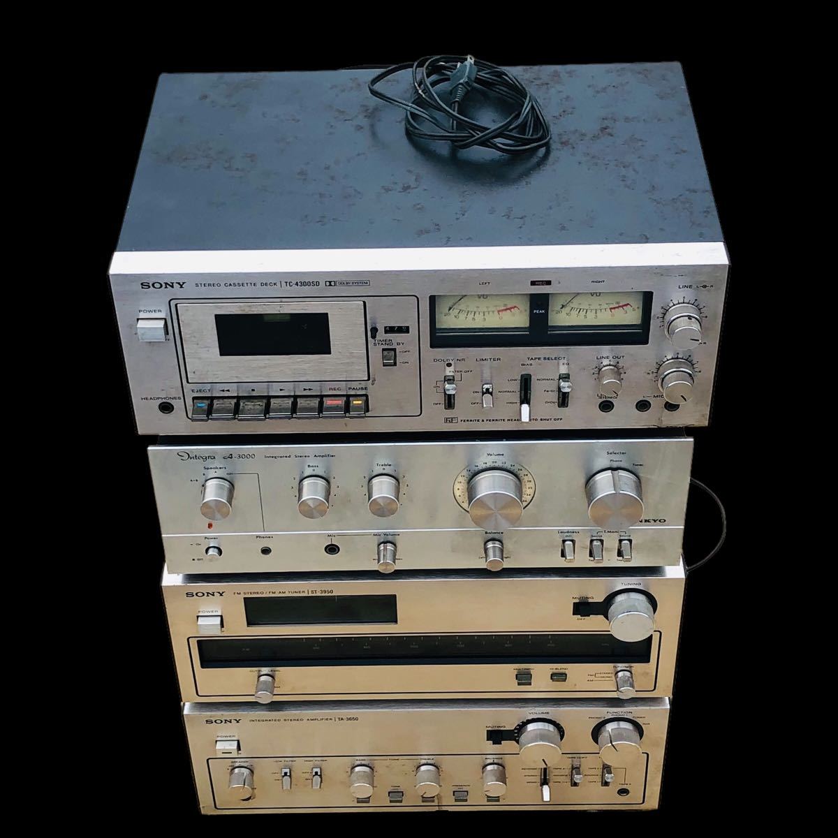 動作確認済みSONY TA-3650 ST-3950 /TC-4300SD//A-3000 ステレオプリメインアンプ FM/AM ステレオチューナー カセットデッキ オーディオ SONY TA-3650 ST-3950 ソニー 動作確認済みSONY ,CT-400M