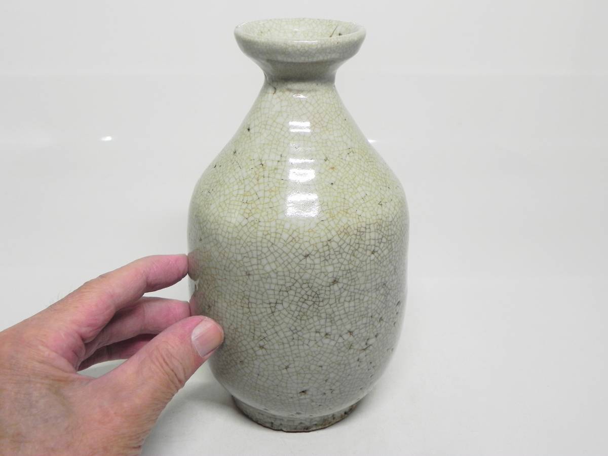李朝　井戸釉の徳利　珍品　R3-3 李朝 井戸釉徳利～花入 』（李朝時代） 【公式通販】