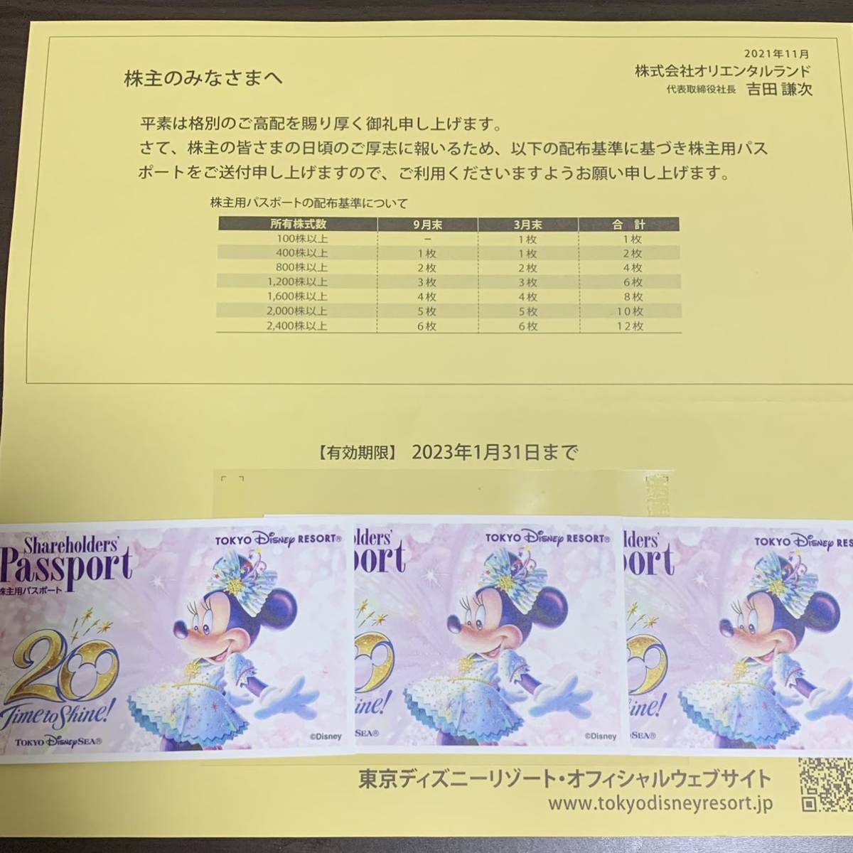 送料込 オリエンタルランド株主優待券 ディズニーシー ディズニーランド ペアチケット 有効期限23年6月30日 最安値級価格 ディズニーランド