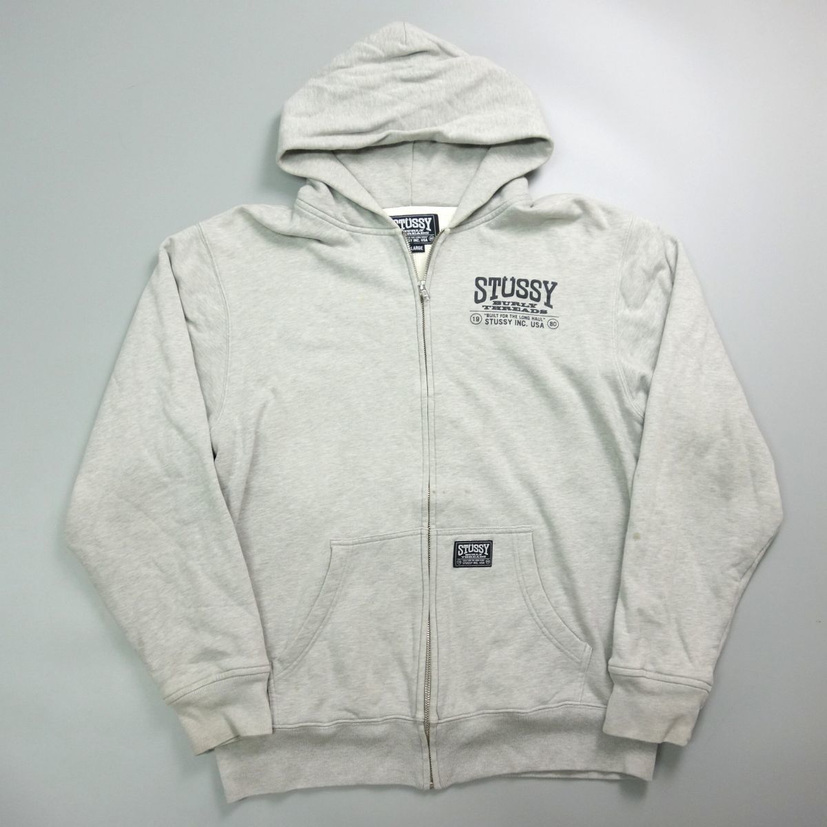 1円 ステューシー STUSSY 裏地サーマル スウェット ジップアップ 