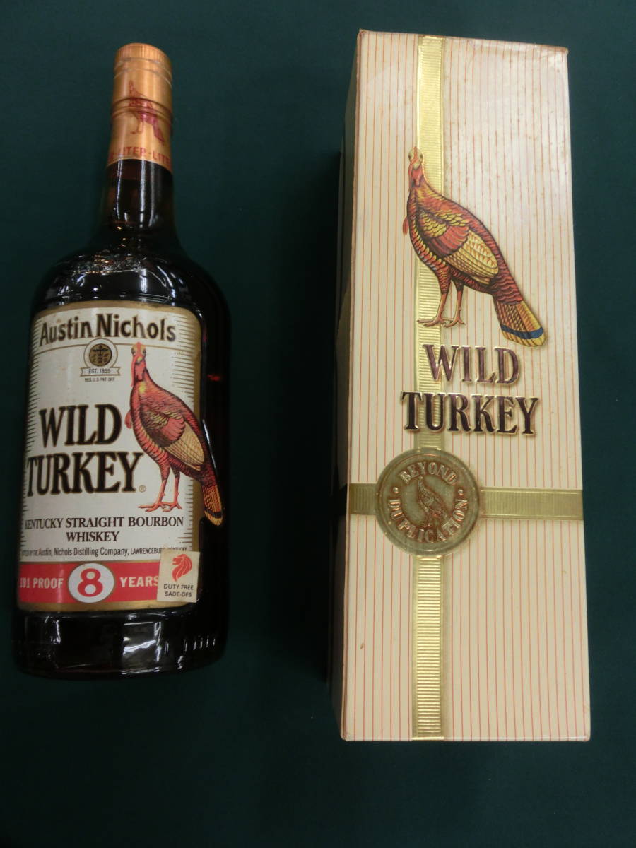 古酒　ワイルドターキー　8年　金キャップ　旧ボトル　ウイスキー　750ml　50.5度　【未使用品】