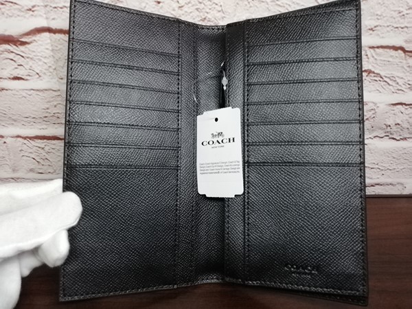 未使用1円スタート】COACHコーチ折り畳み長財布F74978アウトレット型