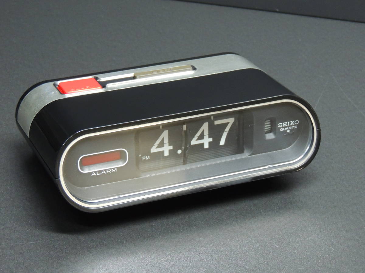 品質保証，新作登場 昭和レトロ SEIKO パタパタ時計 ブラック 管理:c-64(目覚し時計)｜売買されたオークション情報、yahooの商品情報をアーカイブ公開 - オークファン 置時計