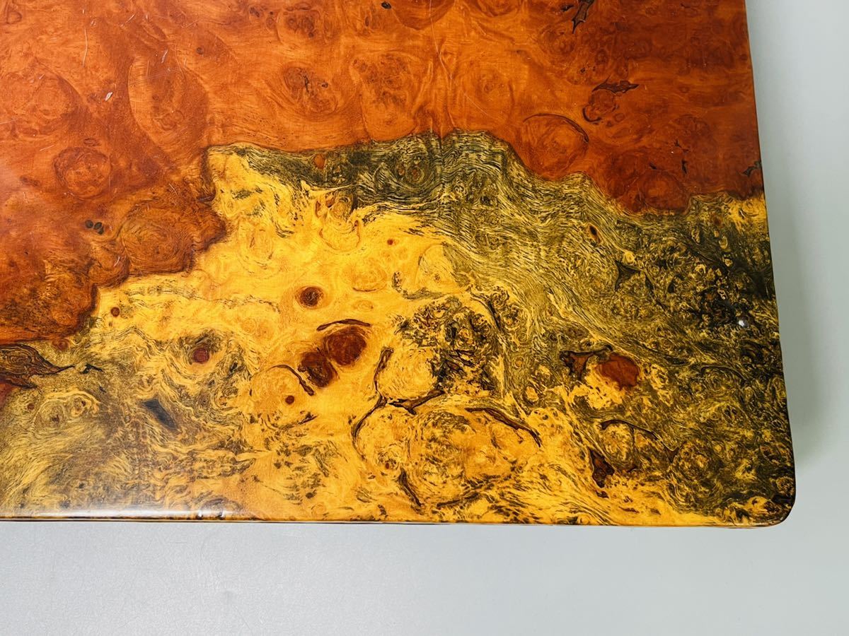 最高級 一枚板 花梨 瘤杢 葡萄杢 玉杢 座卓 38.2×28.4×h 9.3cm 板の暑