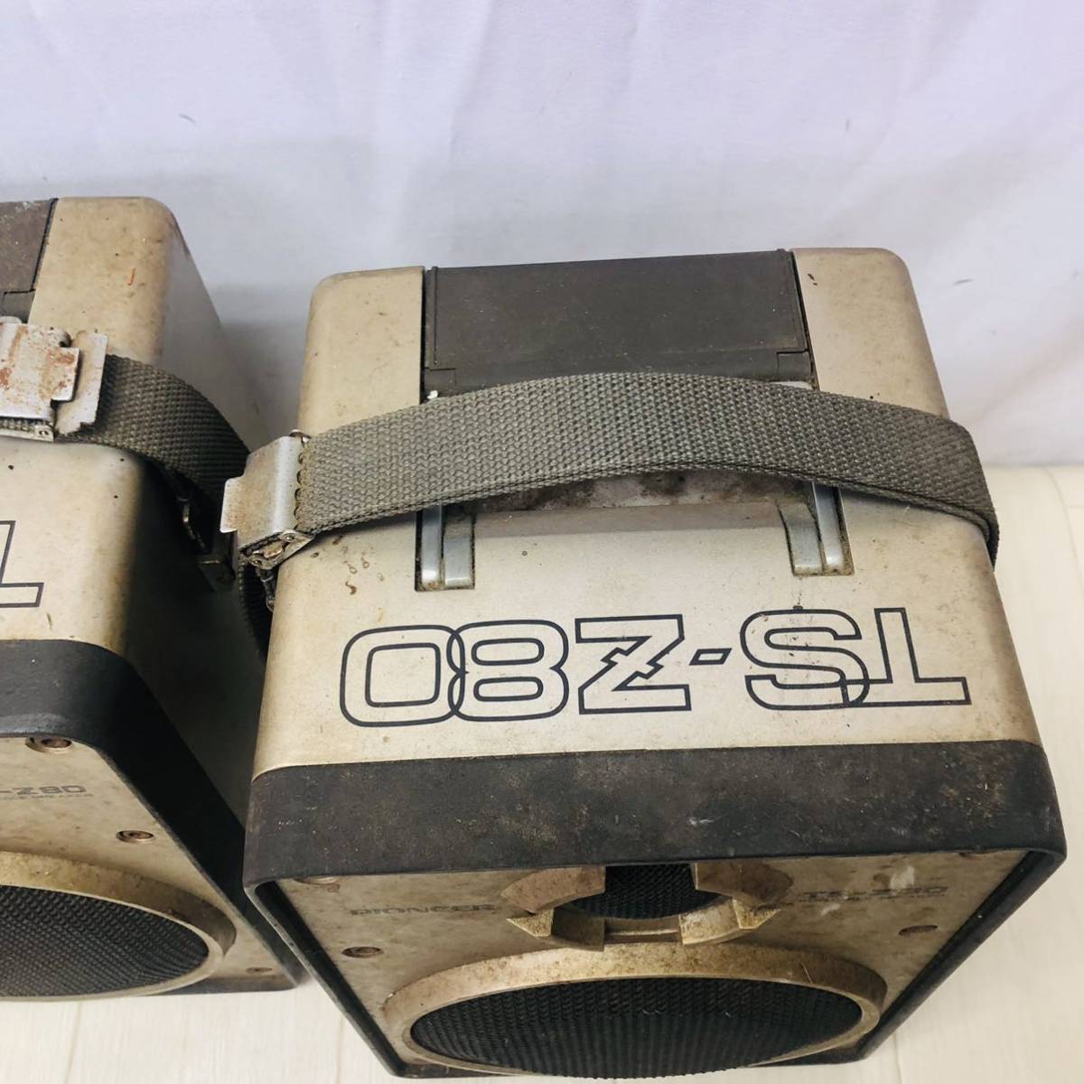 DF124 PIONEER TS-Z80 置型 ポータブル スピーカー ペア 中古 現状品