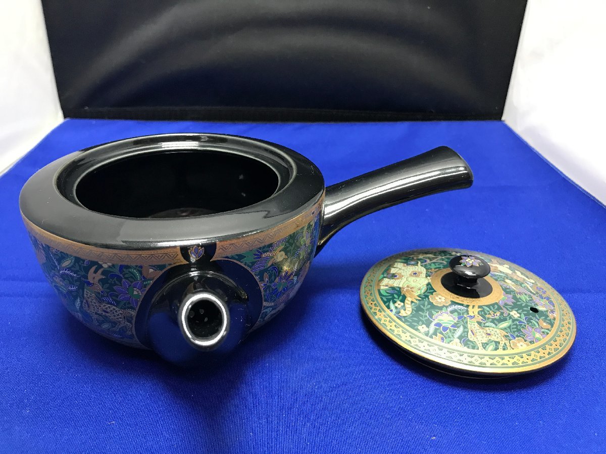 【★30-3798】■未使用■象更紗 急須茶器（4715） ☆30-3798□未使用□象更紗 急須茶器（4715） 茶器 大倉陶園 送無コレクション放出 東北スタンダードマーケット
