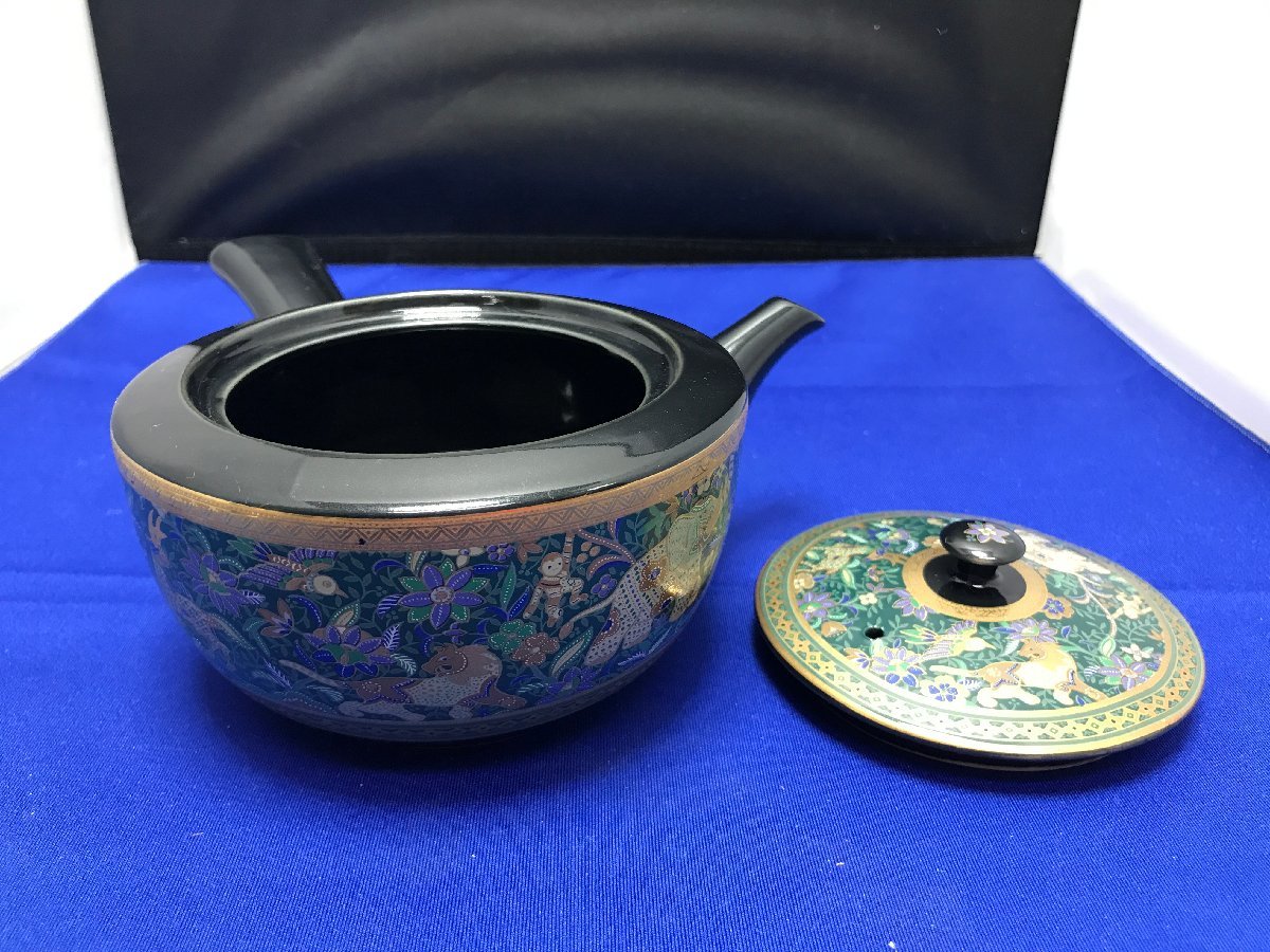 【★30-3798】■未使用■象更紗 急須茶器（4715） ☆30-3798□未使用□象更紗 急須茶器（4715） 茶器 大倉陶園 送無コレクション放出 東北スタンダードマーケット