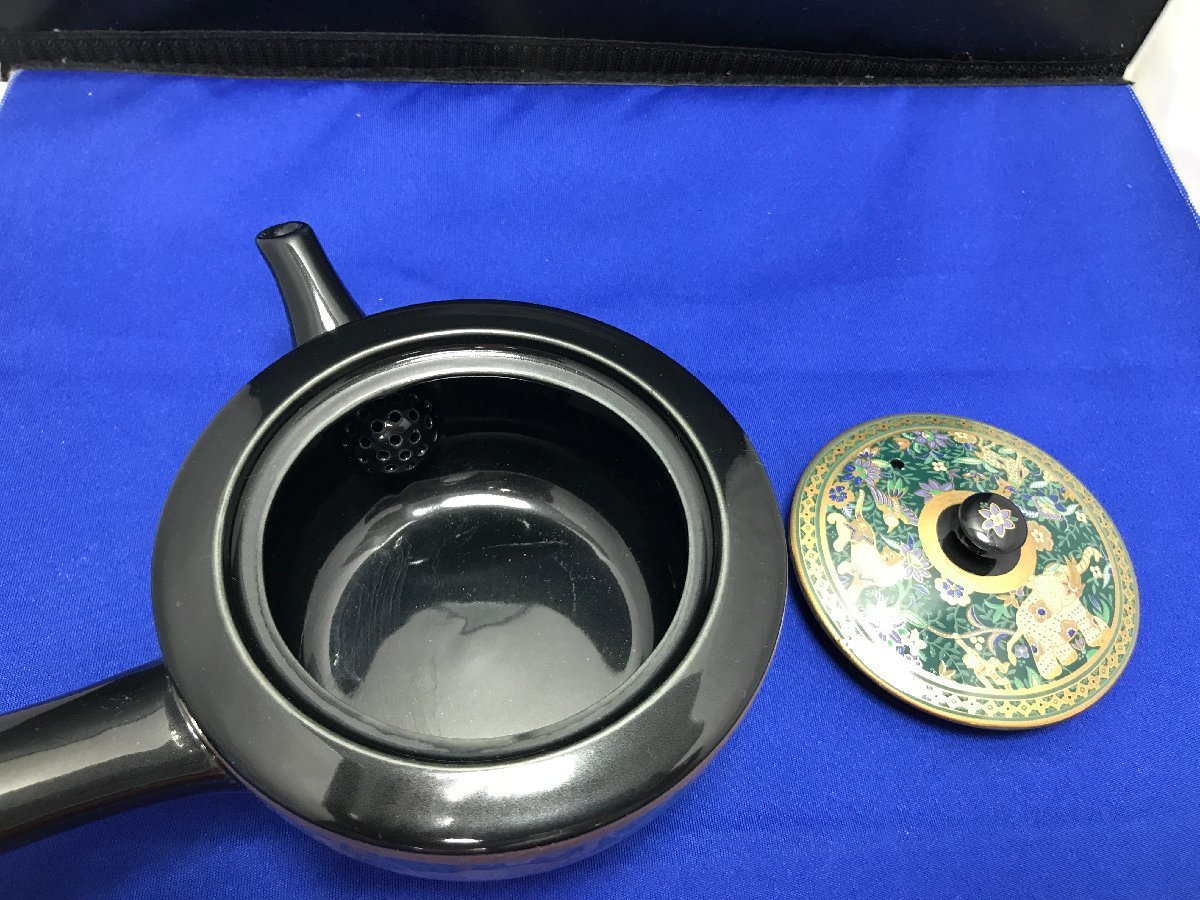 【★30-3798】■未使用■象更紗 急須茶器（4715） ☆30-3798□未使用□象更紗 急須茶器（4715） 茶器 大倉陶園 送無コレクション放出 東北スタンダードマーケット