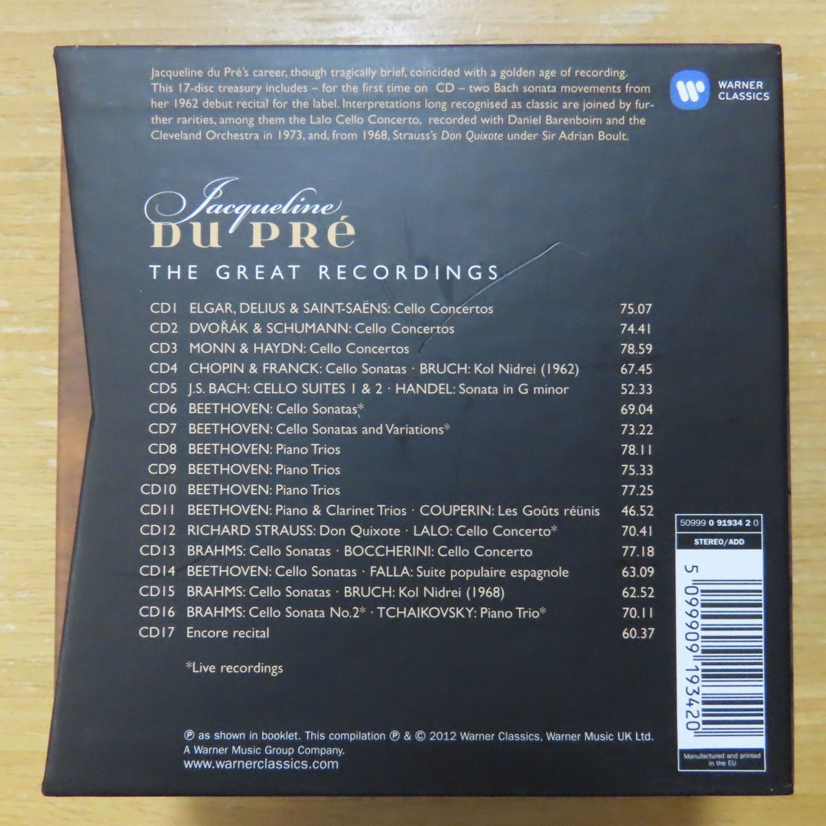 ジャクリーヌ・デュ・プレ 23CD Du Jacqueline Pre ⁄ 完全録音